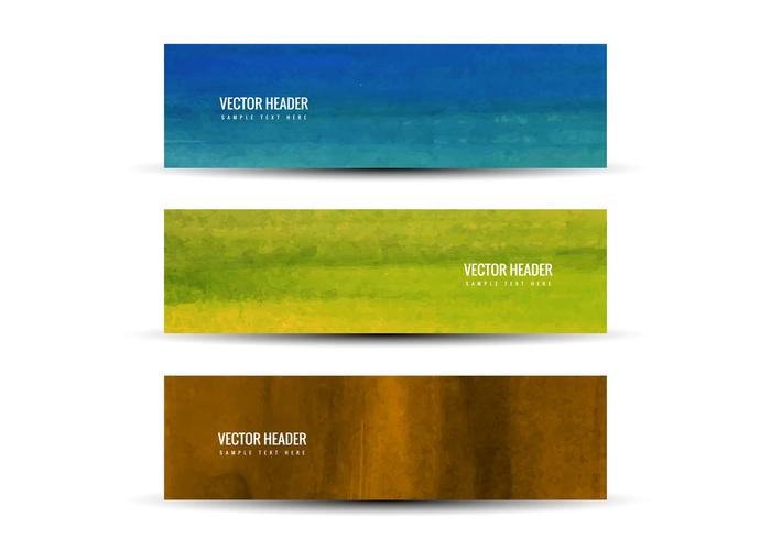 Free Vector Colorful Headers