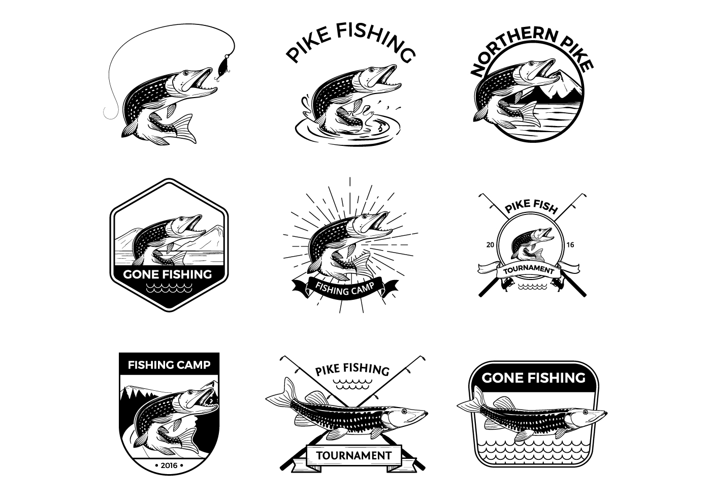 Download Free Pike Fishing Vectors 115889 Vector Art at Vecteezy