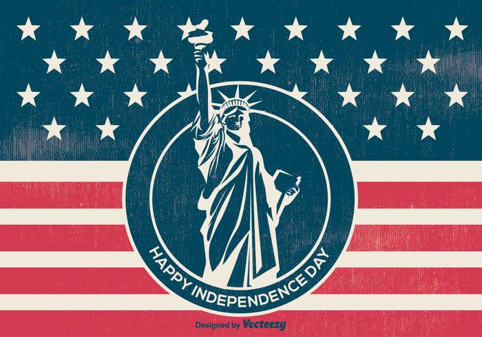 Retro Style Independence Day Illustration vector