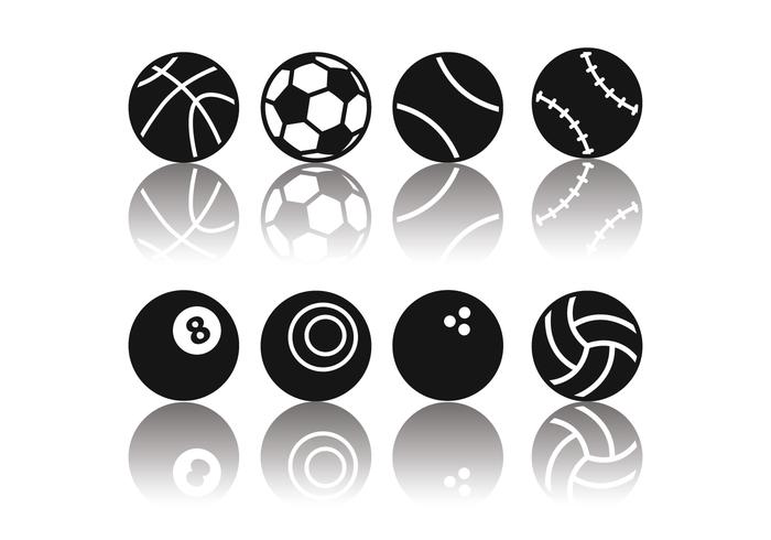 Free Minimalist Sport Ball Icons vector