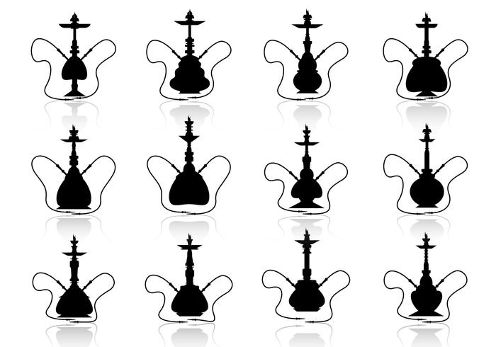 Hookah vector silhouette illustration