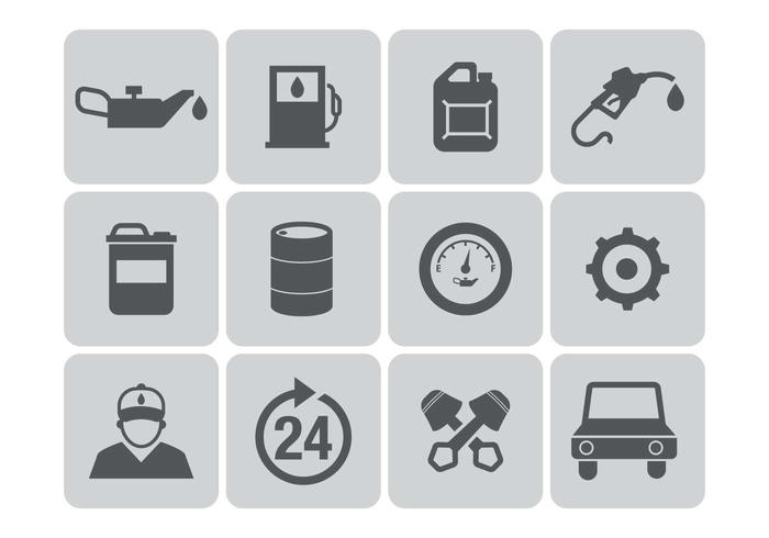 Gas Station Icons Vector