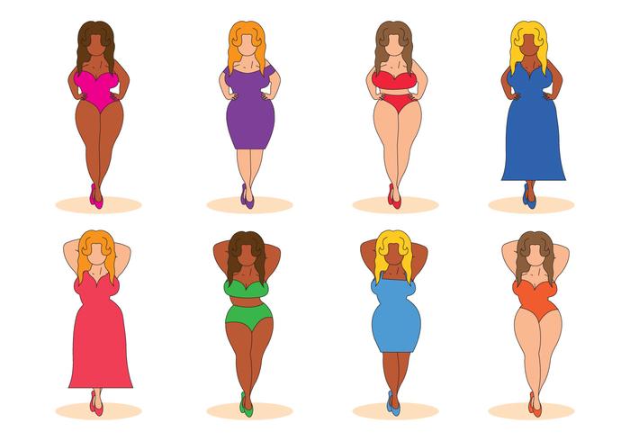 Free Girl Plus Size Vector Free Girl Plus Size Vector