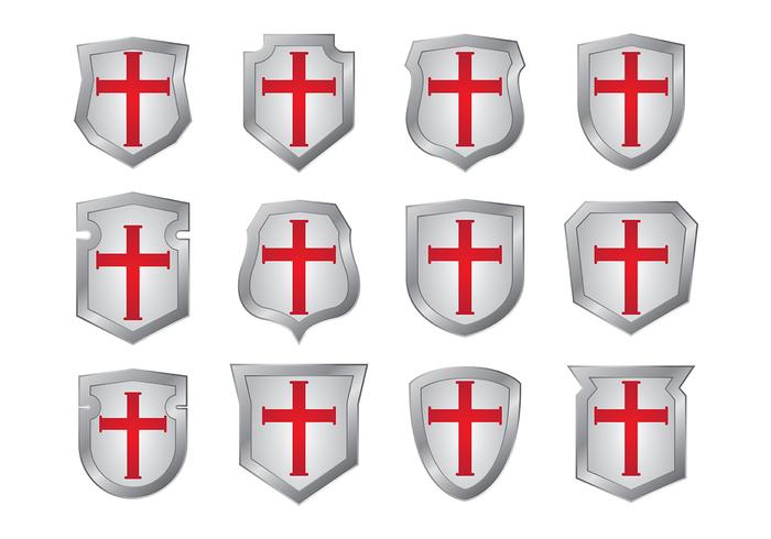 Templar Shield Shapes Vectors