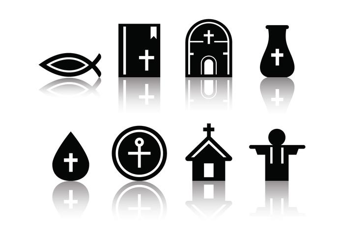 Iconos de la Eucaristía Minimalista Gratuita vector