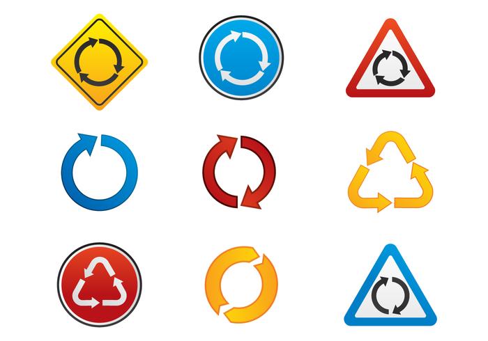 Free Roundabout Symbol Vectors Free Roundabout Symbol Vectors