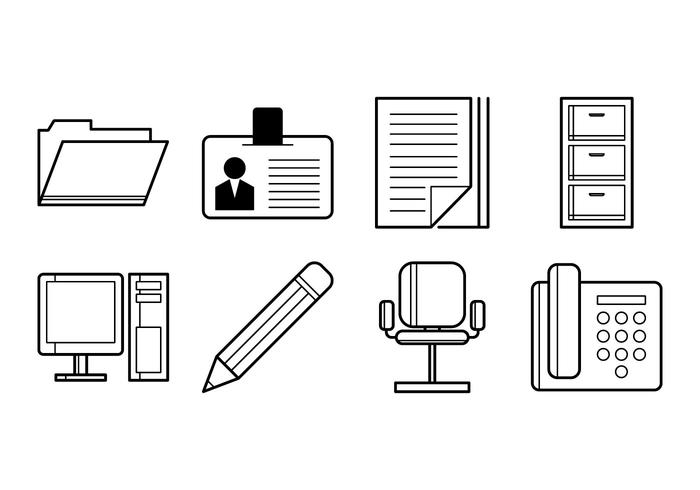 Free Office Stuff Icon Vector