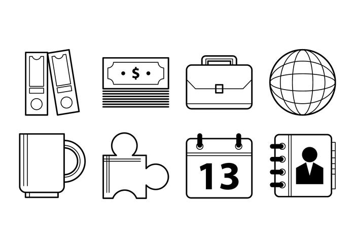 Free Office and Business Icon Vectors Free Office and Business Icon Vectors