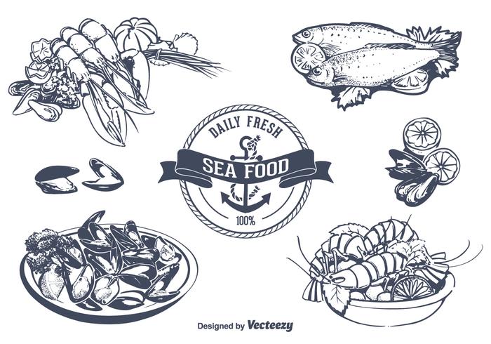 Seafood Vector Set