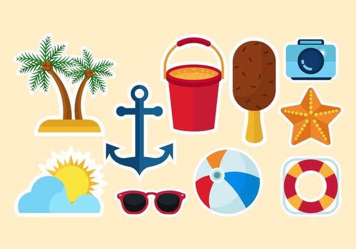 Free Beach Icons Vector Free Beach Icons Vector