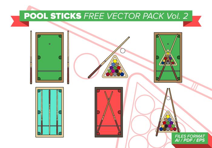 Pool Sticks Free Vector Pack Vol. 2 Pool Sticks Free Vector Pack Vol. 2