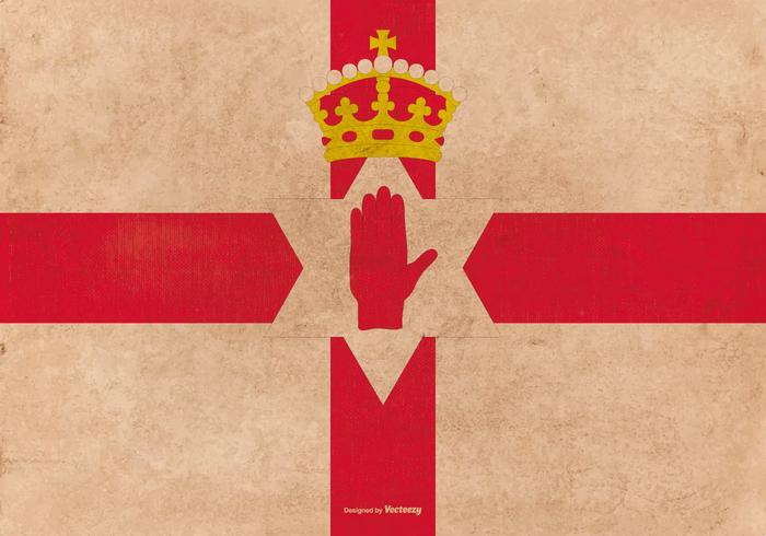 Grunge Style Northern Ireland Flag Grunge Style Northern Ireland Flag