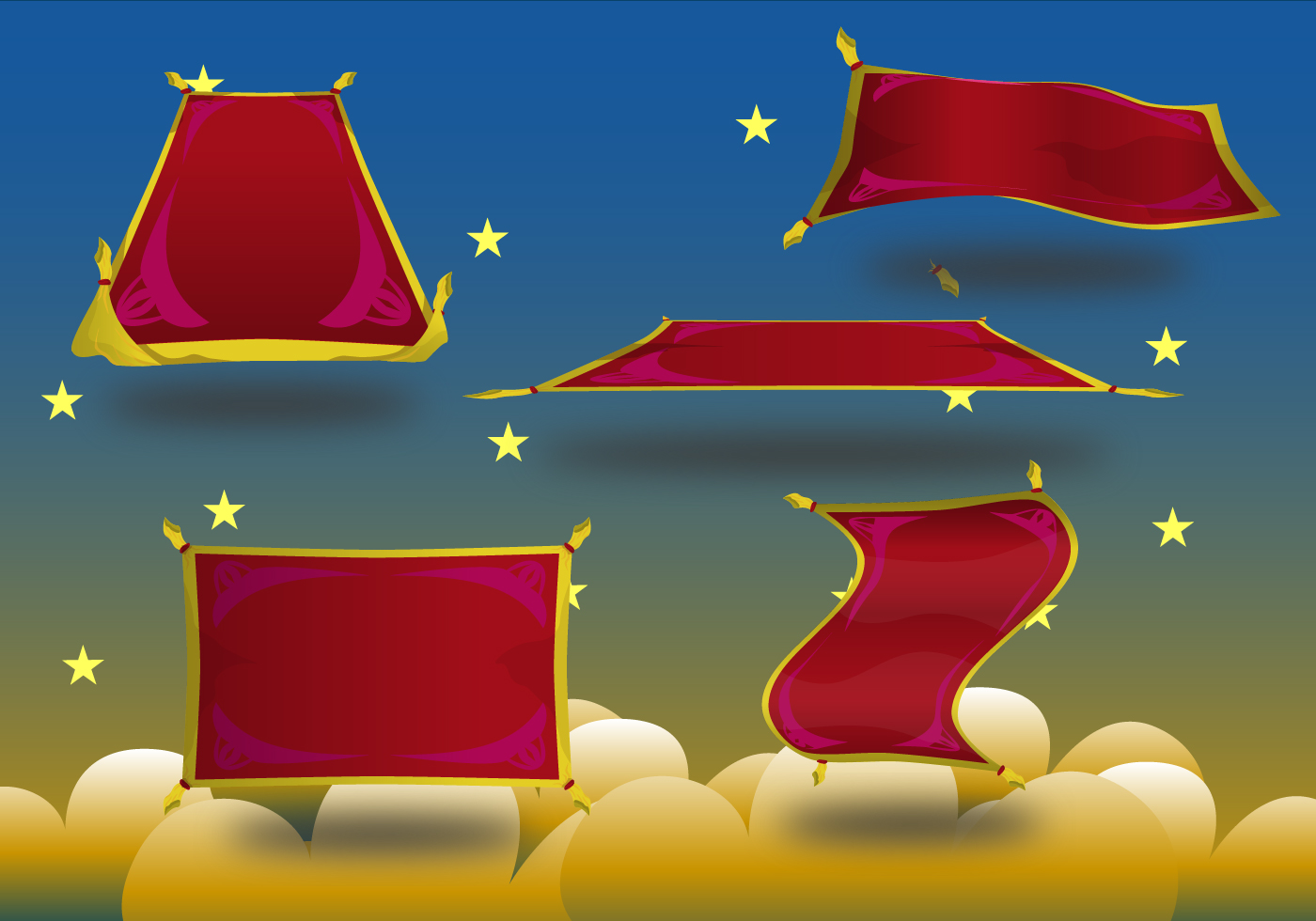 1001 Nights Magic Carpet Vectors - Download Free Vector Art, Stock