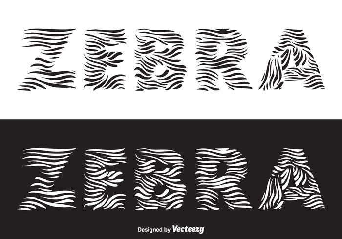 Free Zebra Vector Lettering