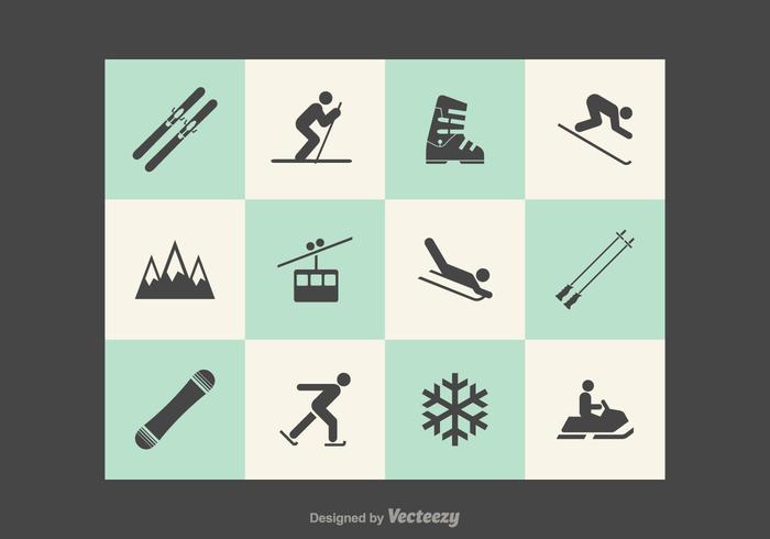 Libre de iconos de vector de Wintersport