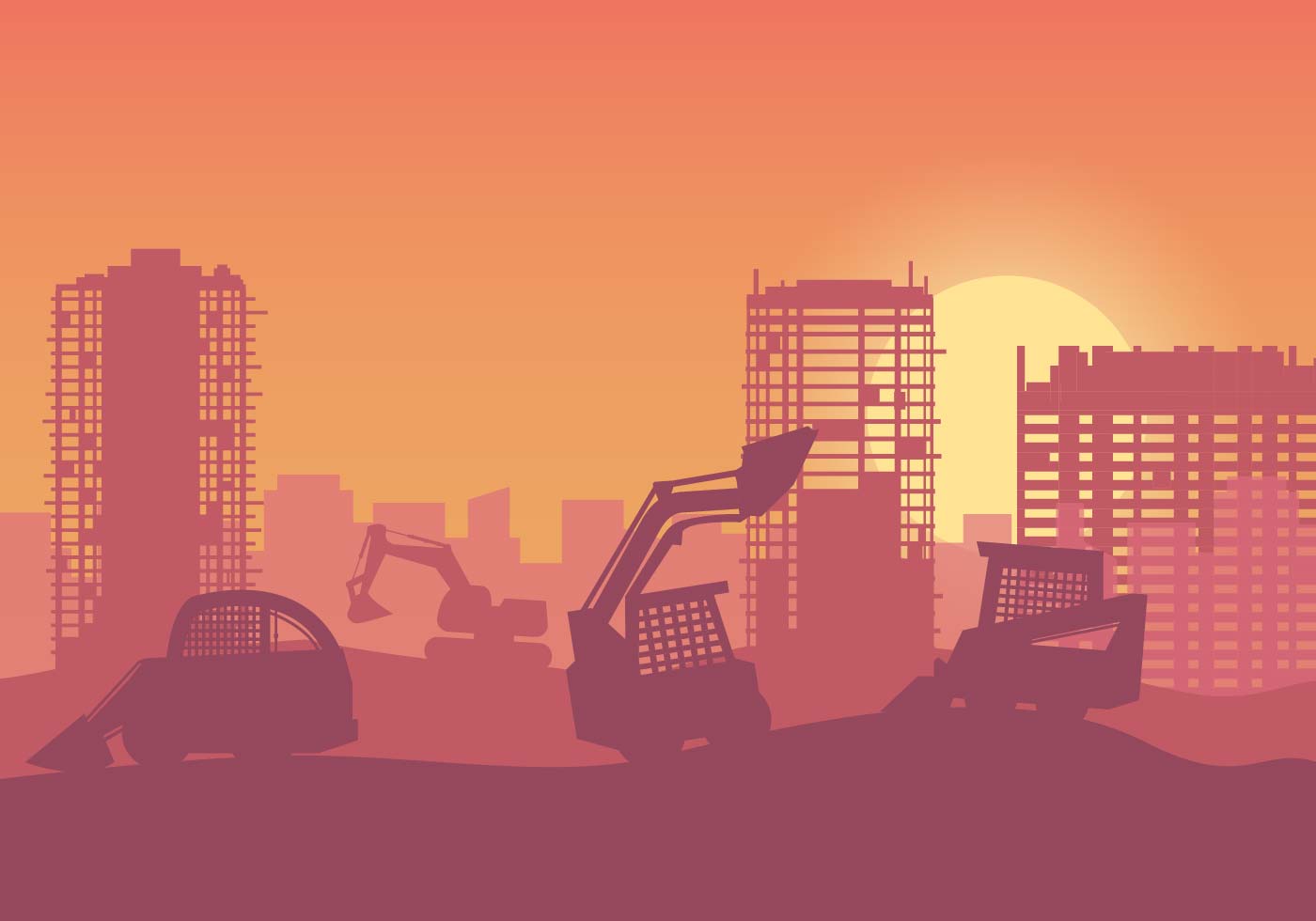 Construction Silhouette Vector Art, Icons, and Graphics for Free Download