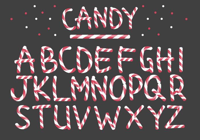 Peppermint Candy Letter Vectors