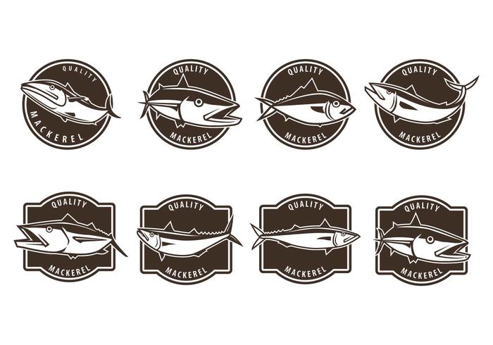 Free Mackerel Badge Vectors