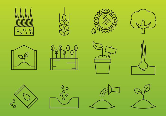 Iconos de la industria de la agricultura vector
