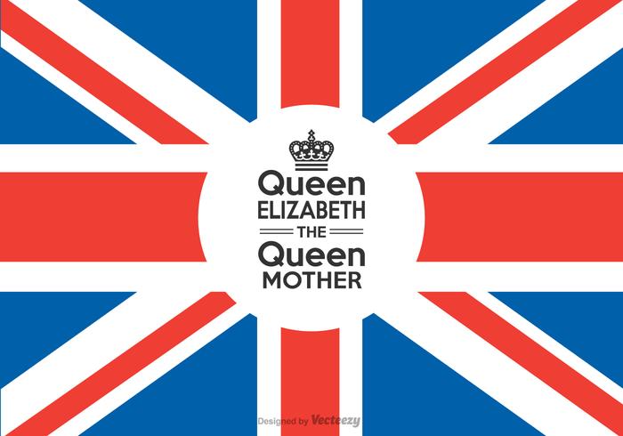 Queen Elizabeth La Reina Madre vector