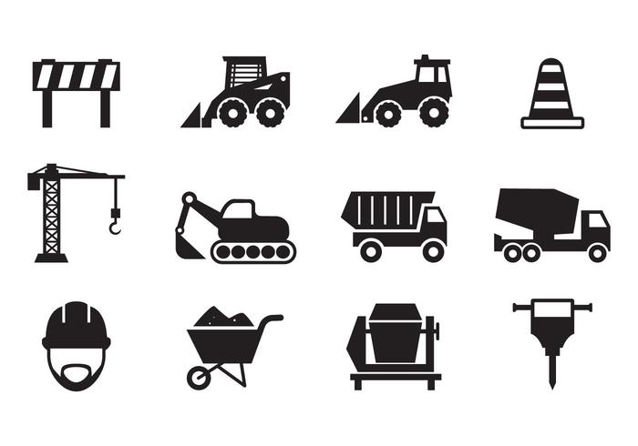 Iconos De La Construcción Libre vector