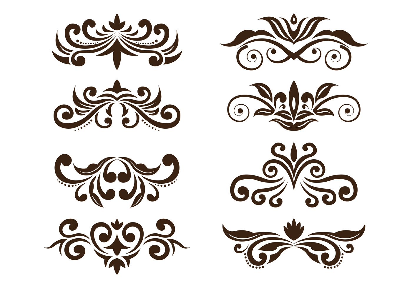 Set Of Cartouche Vector  Download Free Vectors  Clipart  