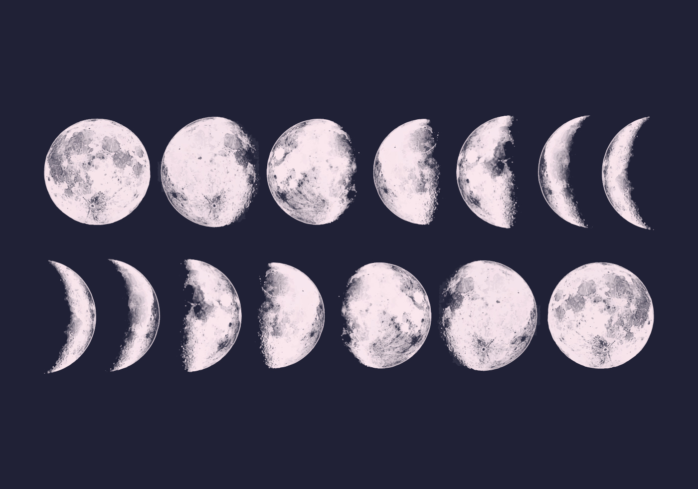 Vector Moon Phases 116450 Vector Art At Vecteezy