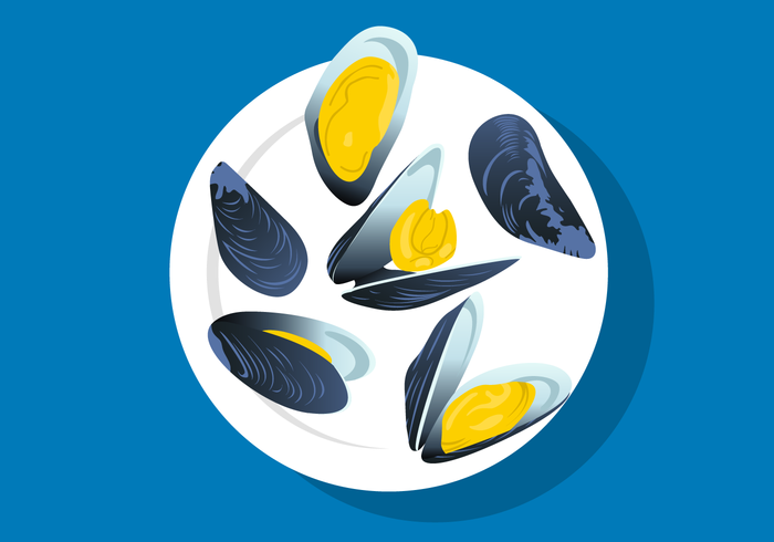 Vector Mussel Plate Vector Mussel Plate