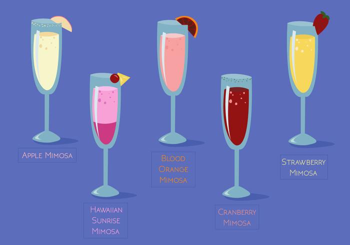 Multiple Mimosa Vector