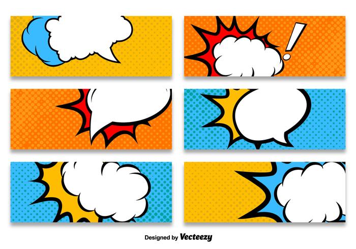 Cartoon Style Banner Vector Templates