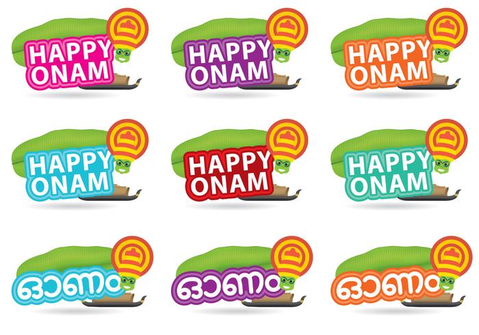 Títulos de Happy Onam vector