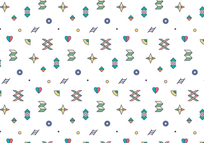 Colorful Outline Geometric Pattern vector