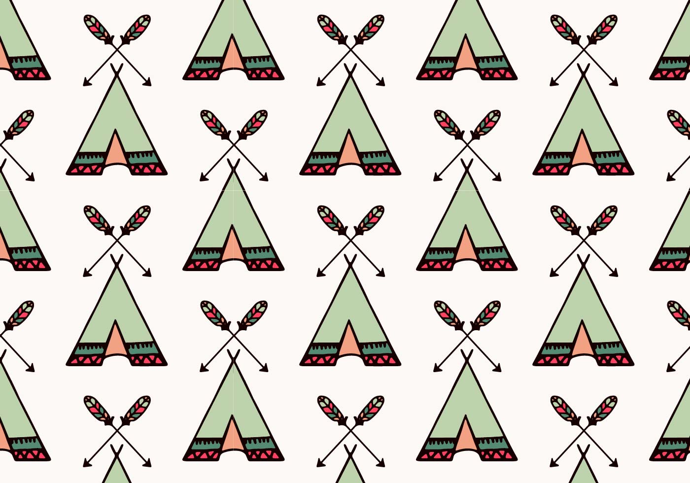 Free Vector Tipi Pattern 116508 Vector Art at Vecteezy