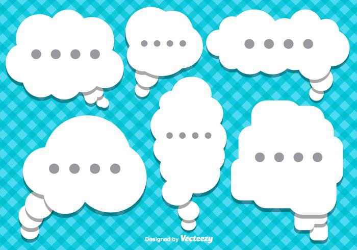 Vector Flat Style Speech Bubbles Vector Flat Style Speech Bubbles