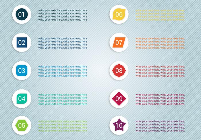 Free Number Bullet Points Vector