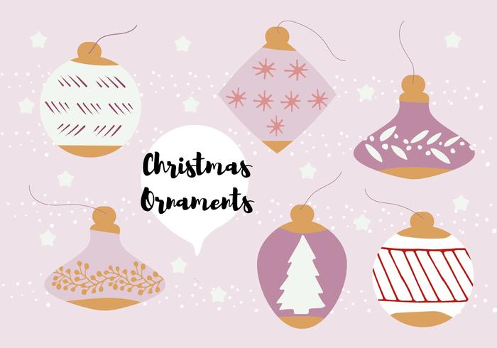 Free Christmas Ornametns Vector Background