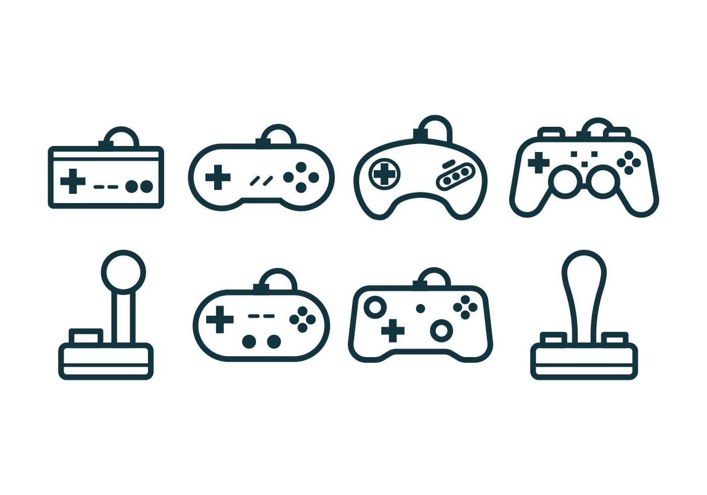 Gaming Joystick Icons 116565 Vector Art at Vecteezy