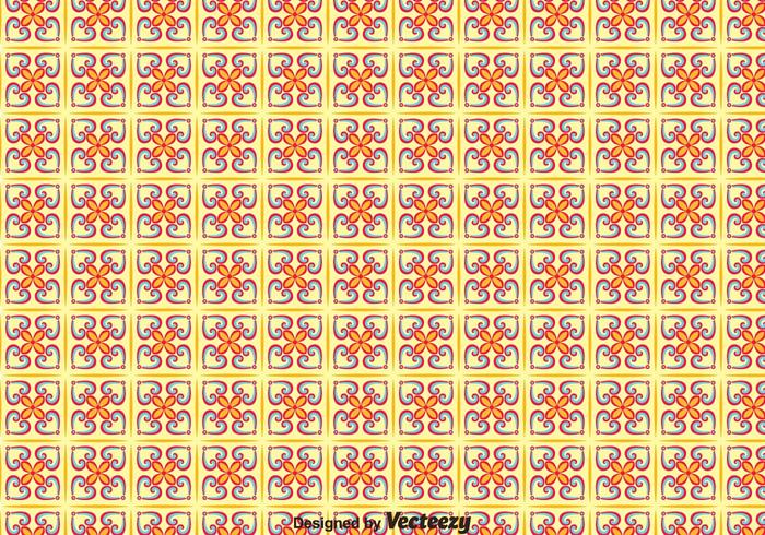 Traditional Portuguese Tiles Seamless Pattern vector