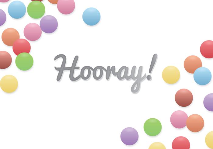 Hooray! Background vector