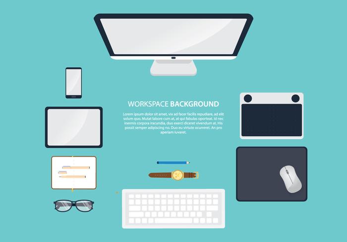 Workspace With Mouse Pad vector