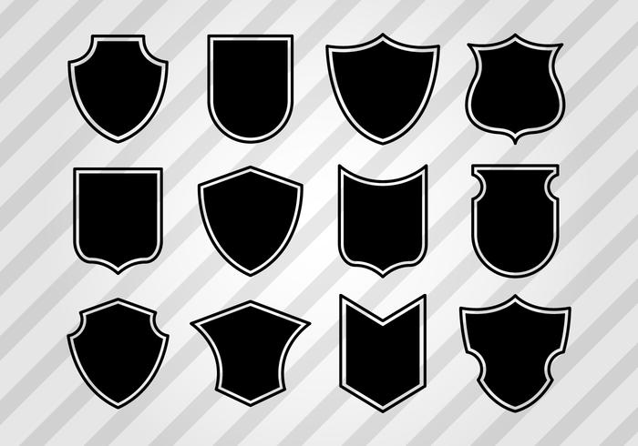 Free Vintage Shield Shapes Vector Free Vintage Shield Shapes Vector