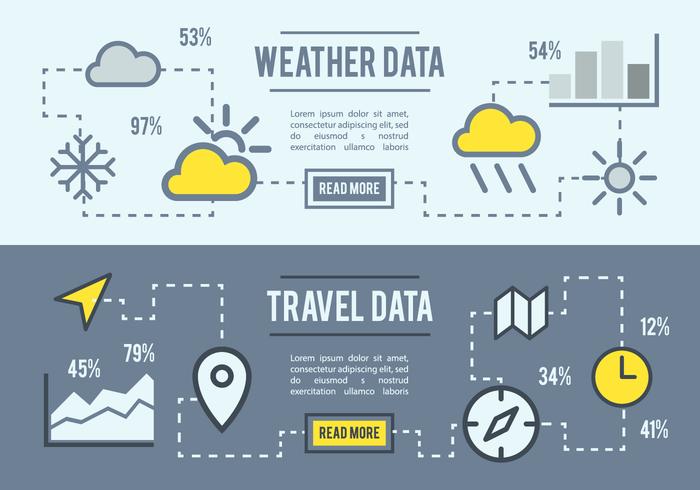 Free Weather And Travel Data Vector Background