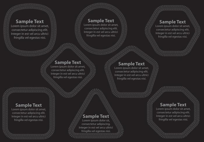 Formas de las marcas de los neumáticos vector