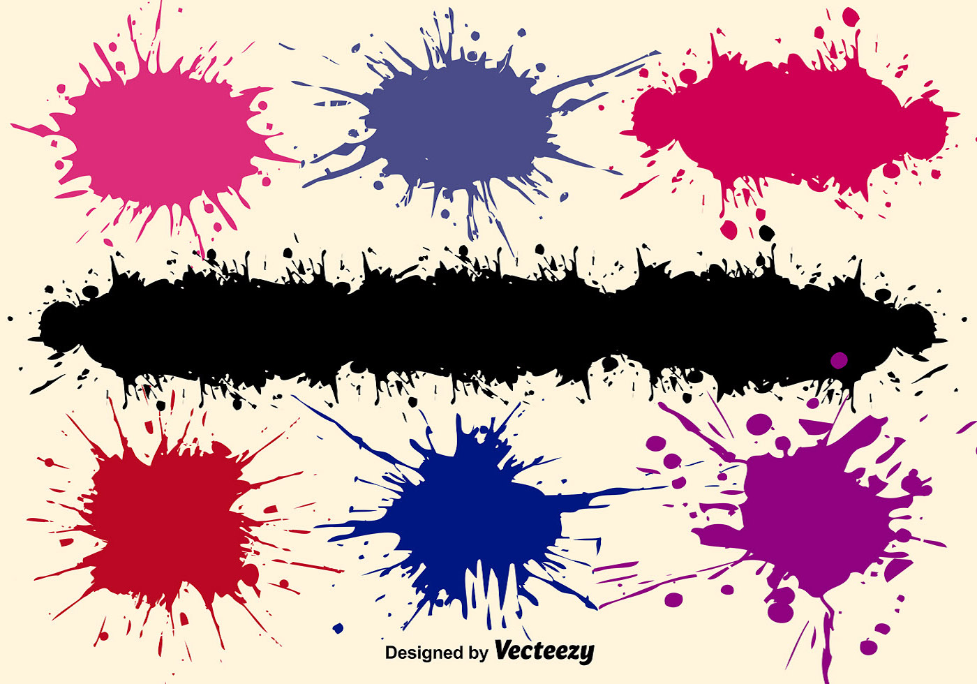 Download Vector Paint Splashes Set - Download Free Vectors, Clipart ...