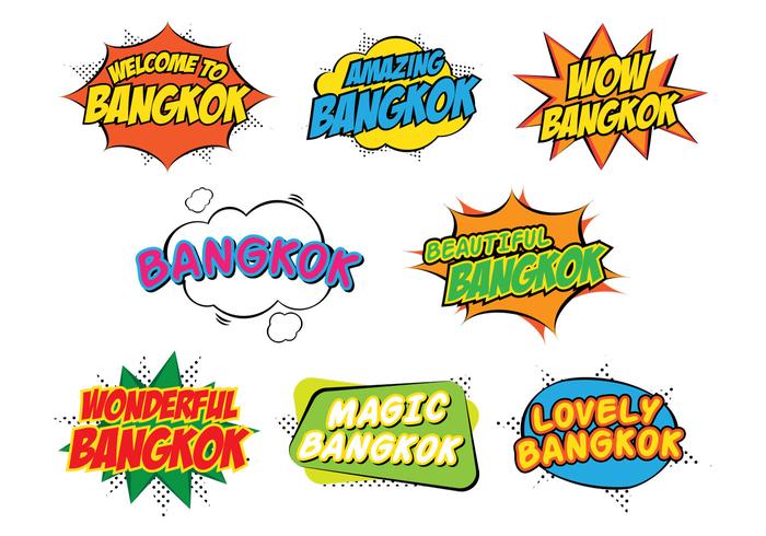 Bangkok Stickers vector