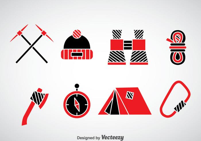 Mountaineer Iconos Vector