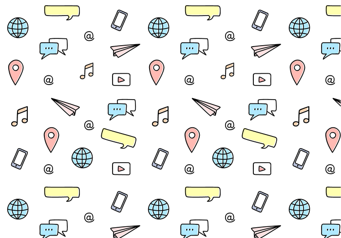 Free Social Media Pattern Vector Free Social Media Pattern Vector