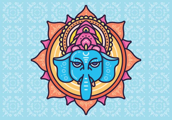 Hindu elephant head God Lord Ganesh. Hinduism. Happy Ganesh Chaturthi. vector