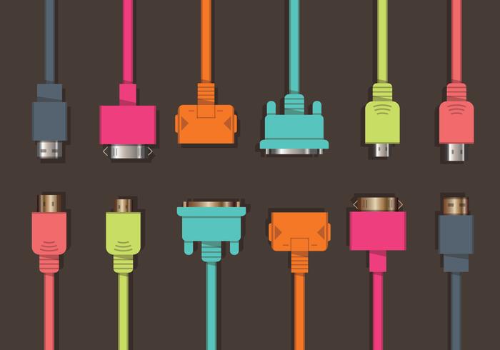 Colorful HDMI Vector Set