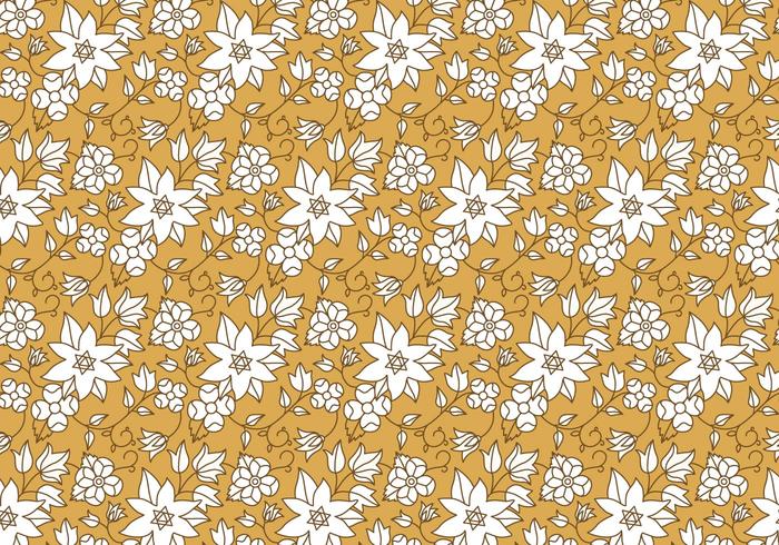White Floral Pattern vector